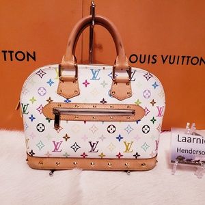 🌹SOLD🌹 Louis Vuitton Multicolor Alma in White